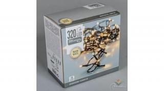 Fényfűzér 180-LED adapteres 8 programos hidegfehér 13,5m