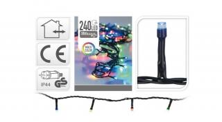 Fényfűzér 240-LED adapteres multi color 18m