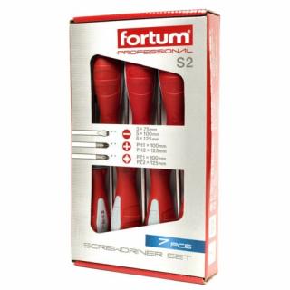 Fortum csavarhuzó készlet 7db 3x75,5x100,6x125mm