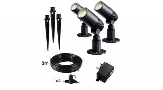 Garden Lights Alder Set 3 Led Spot 2w A