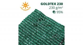 Goldtex230 árnyékoló háló 1,5x50m zöld 95% belátáskorlátozás 230gr/m2 UV stabil