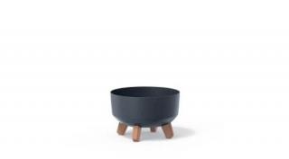 Gracia  Eco Wood Alacsony virágcserép- Antracit 40cm