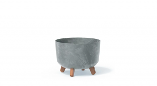 Gracia  Low Beton Alacsony virágcserép- Beton 30cm