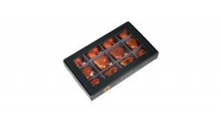 Karácsonyfadísz szív üveg 4cm mandarin 12db/cs