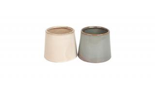 Kerámia kaspó mix 13,5x13cm bézs-szürke GJ-24404B-M05
