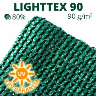 Lighttex90 árnyékoló háló 1,5x50m zöld 80% belátáskorlátozás 90gr/m2 UV stabil