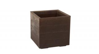 Madera Square ECO Wood Kávé gurulós virágtartó 40cm