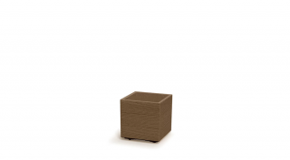 Madera Square ECO Wood Natur gurulós virágtartó 40cm