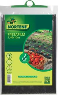Nortene Terrapro Fresafilm talajtakaró fólia eper termesztéséhez fekete 1,4m x 10m (14m2)