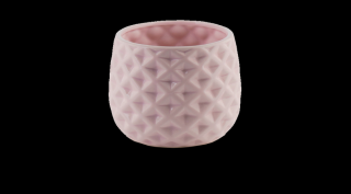 Rombusz kaspó rózsaszín 16cm