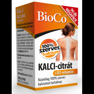 KALCI-citrát+D3-vitamin MEGAPACK 90db -BioCo-