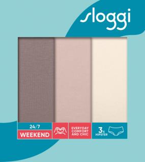 SLOGGI WEEKEND HIPSTER NUDE ALSÓNEMŰ 3 DARABOS