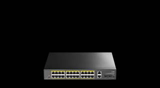 CUDY GS1026PS2, 24 portos POE gigabit switch +2 gigabit uplink + 2 SFP gigabit Uplink port