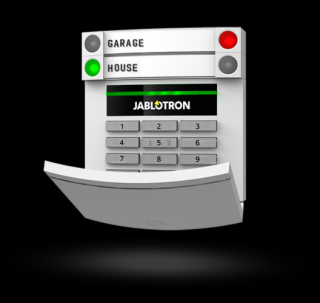 JABLOTRON JA-113E, vezetékes, címezhető kezelőegység, billentyűzetes, RFID modul