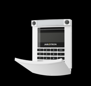 JABLOTRON JA-114E-WH, vezetékes, címezhető kezelőegység, LCD kijelző, billentyűzet
