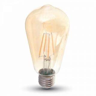 8W Edison dekor LED izzó (E27, filament, meleg fehér (2200K))