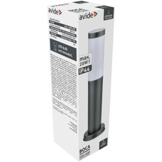 Avide Boca kültéri álló lámpa, 1xE27, IP44, Antracit, 450mm (rozsdamentes acél)