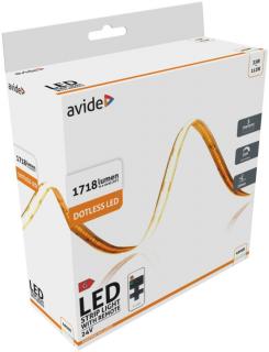 Avide COB LED Szalag Bliszter, RF távirányítóval, 24V, 33W, 52 lm/W, 343 LED/m, NW, természetes fehér, 5 méter, IP20