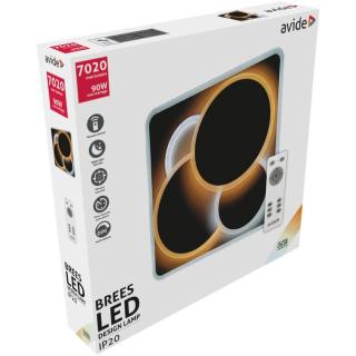 Avide Design Mennyezeti Lámpa Brees 90W RF Távirányítóval (LED, színhőmérséklet állítható, dimmelhető, oyster)