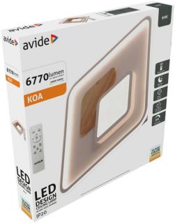 Avide Design Mennyezeti Lámpa Koa 90W RF Távirányítóval (LED, színhőmérséklet állítható, dimmelhető, oyster)