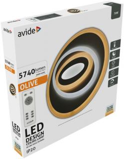 Avide Design Mennyezeti Lámpa Olive 70W (35+35) RF Távirányítóval (LED, színhőmérséklet állítható, dimmelhető, oyster)