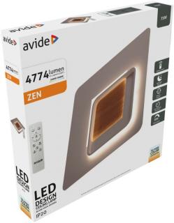Avide Design Mennyezeti Lámpa Zen 75W RF Távirányítóval (LED, színhőmérséklet állítható, dimmelhető, oyster)