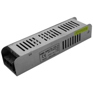 Avide Fém házas, 120W Slim Tápegység, LED szalaghoz, 24V, 5A, IP20
