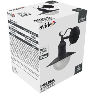 Avide Imperial cserélhető fényforrású kültéri fali lámpa, max.1x20W (E27, IP44, antracit)