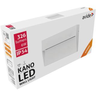 Avide Kano kültéri lépcső LED lámpa (4000K, természetes fehér, lépcsővilágítás, irányfény, 6W, IP54, 180 mm)