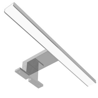 Avide LED Alumínium Tükörvilágító lámpa, szögletes, 4000K, természetes fehér, IP44, 5W, 300mm, 430 lumen, króm színű