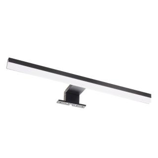 Avide LED Alumínium Tükörvilágító lámpa, szögletes, 4000K, természetes fehér, IP44, 8W, 400mm, 440 lumen, fekete színű