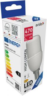 Avide LED Bright Stick izzó, T37, E14, 4W, CW, hideg fehér, 6400K, 470 lumen, IP20