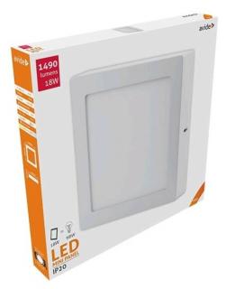 Avide LED Falra Szerelhető Négyzetes Mennyezeti Lámpa, ALU, 18W, NW, 4000K, 1490 lumen, természetes fehér