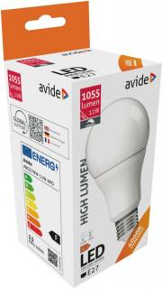 Avide LED Globe A60 11W E27 lámpa, Fényerőszabályzós, természetes fehér, NW, 4000K, 1055 lumen