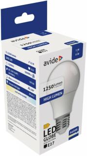 Avide LED Globe A60 11W E27 lámpa, hideg fehér, CW, 6400K, 1250 lumen