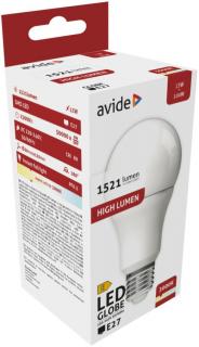 Avide LED Globe A60 13W E27 lámpa, meleg fehér, WW, 3000K, 1521 lumen