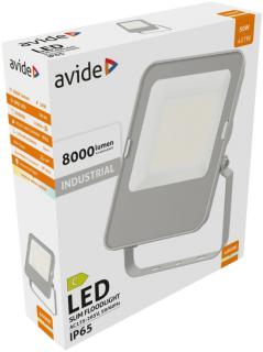 Avide LED Ipari Reflektor, szürke házas, SMD 50W NW 160lm/W 4000K IP65 8000lm