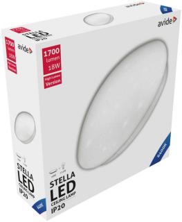 Avide LED Mennyezeti Lámpa Stella (Csillagos) 18W 330*100mm, CW, 6400K, 1700 lumen, IP20