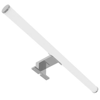 Avide LED Műanyag Tükörvilágító lámpa, kerek, 4000K, természetes fehér, IP44, 7W, 500mm, 740 lumen, króm színű