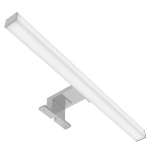 Avide LED Műanyag Tükörvilágító lámpa, szögletes, 4000K, természetes fehér, IP44, 6W, 400mm, 620 lumen, króm színű