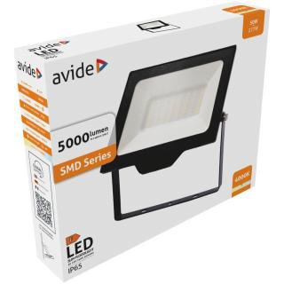 Avide LED Opál Reflektor Slim SMD 50W NW 4000K, 5000 lumen, IP65