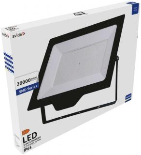 Avide LED Reflektor Slim SMD 200W CW 6400K, hideg fehér, fekete ház, 20 000 lumen, IP65