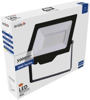 Avide LED Reflektor Slim SMD 50W CW 6400K, hideg fehér, 5000 lumen, IP65
