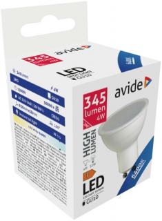 Avide LED Spot Alu+plastic, 4W, GU10, CW, 6400K, hideg fehér, 345 lumen