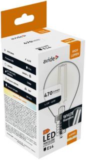 Avide LED White Filament Mini Globe 4.5W E14 NW, 4000K, 470 lumen