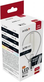 Avide LED White Filament Mini Globe 4.5W, E14, WW, 2700K, 470 lumen