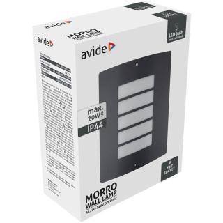 Avide Morro cserélhető fényforrású kültéri fali lámpa, max.1x20W (E27, IP44, antracit)