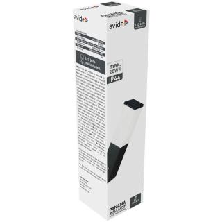 Avide Panama kültéri fali lámpa, 1xE27, IP44, Fekete (rozsdamentes acél)