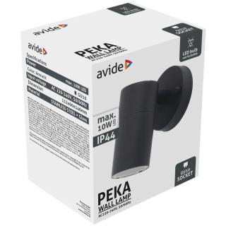 Avide Peka cserélhető fényforrású kültéri fali lámpa, max.1x10W (GU10, IP44, antracit)
