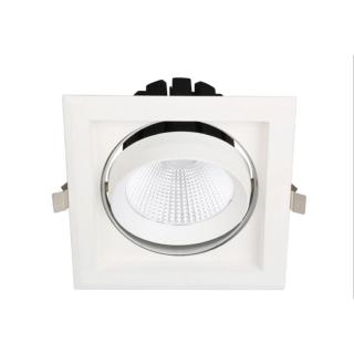 Avide Sein LED Downlight 1x30W mélysugárzó, üzletvilágítás, négyzet alakú (dönthető, 2800 Lumen, 4000K, természetes fehér, 20° szórásszög)